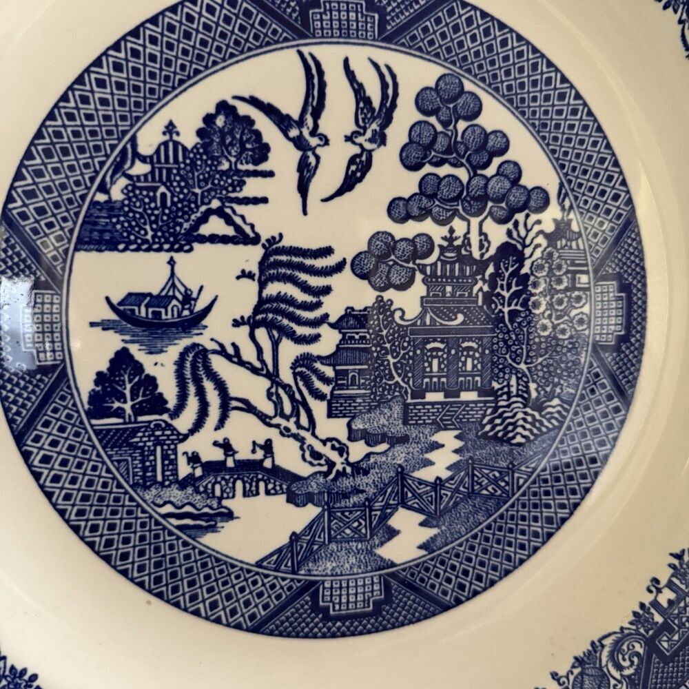 Willow Ware by Royal China 12 3/8" Serving Plate Chop Plate Very Good Condition - Picture 2 of 6